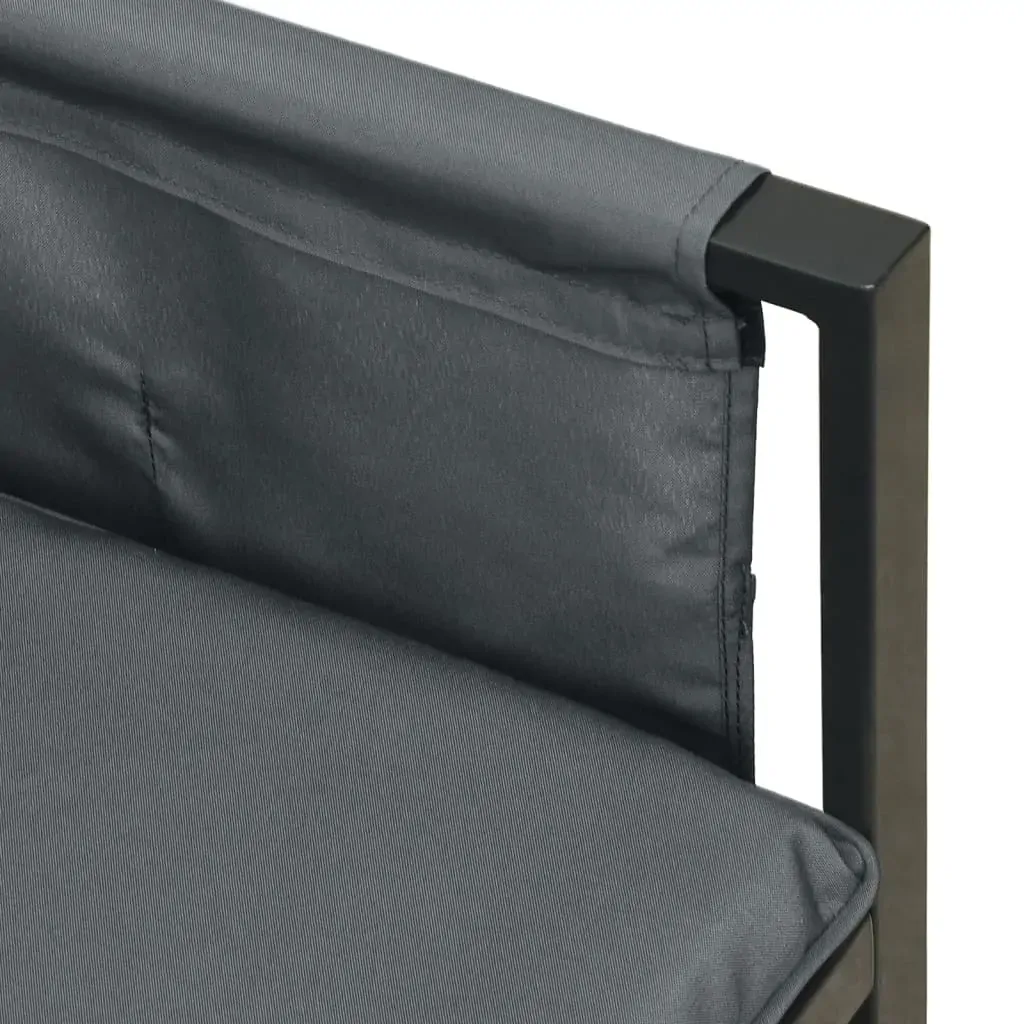 2 Piece Garden Dining Set Anthracite Steel Price
