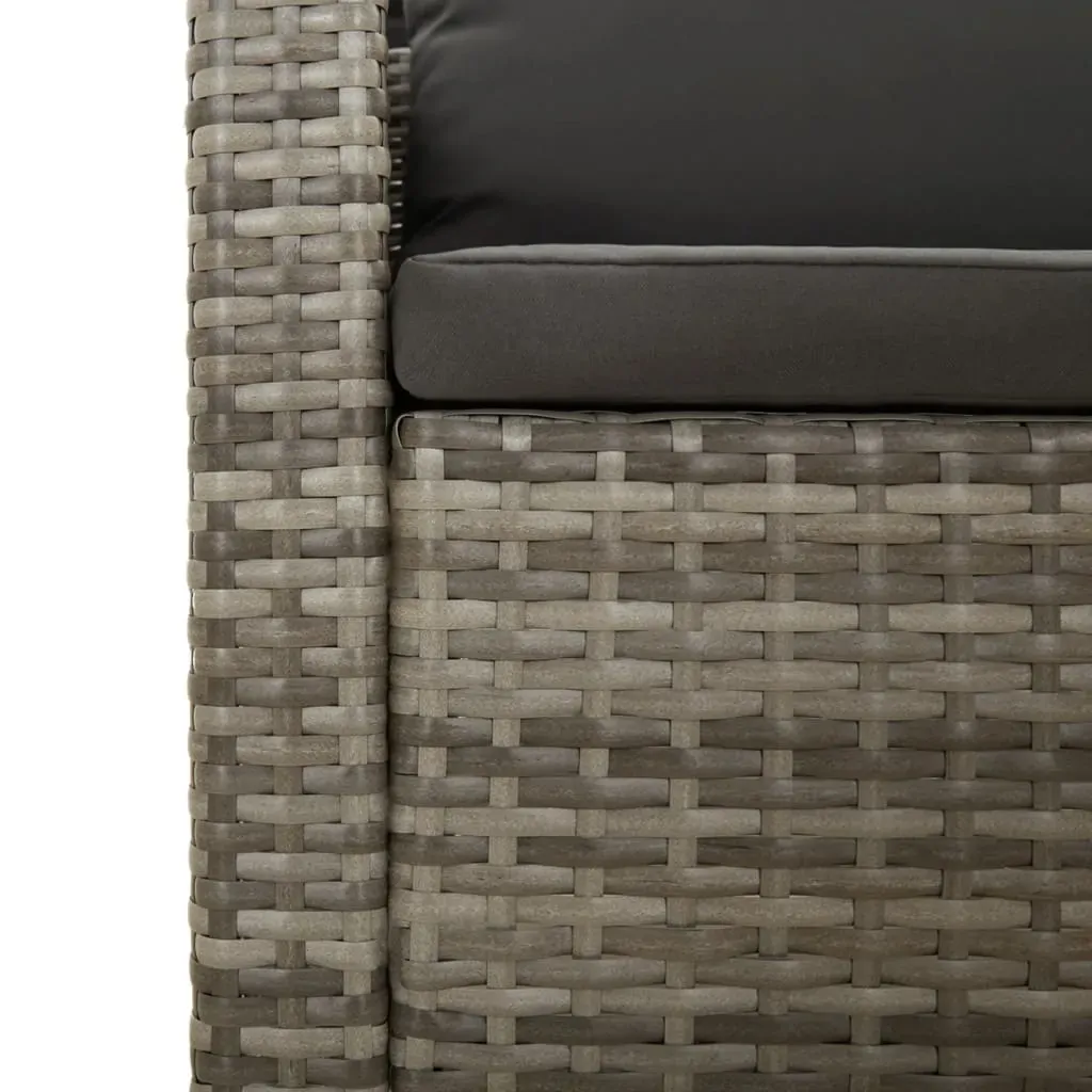 6 Piece Garden Lounge Set with Cushions Grey Poly Rattan Price