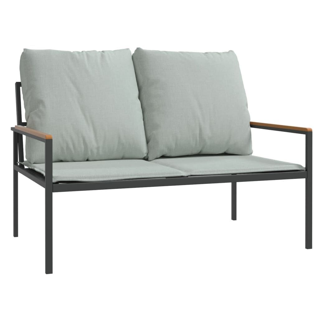 4 Piece Garden Lounge Set with Cushions Anthracite Steel Price