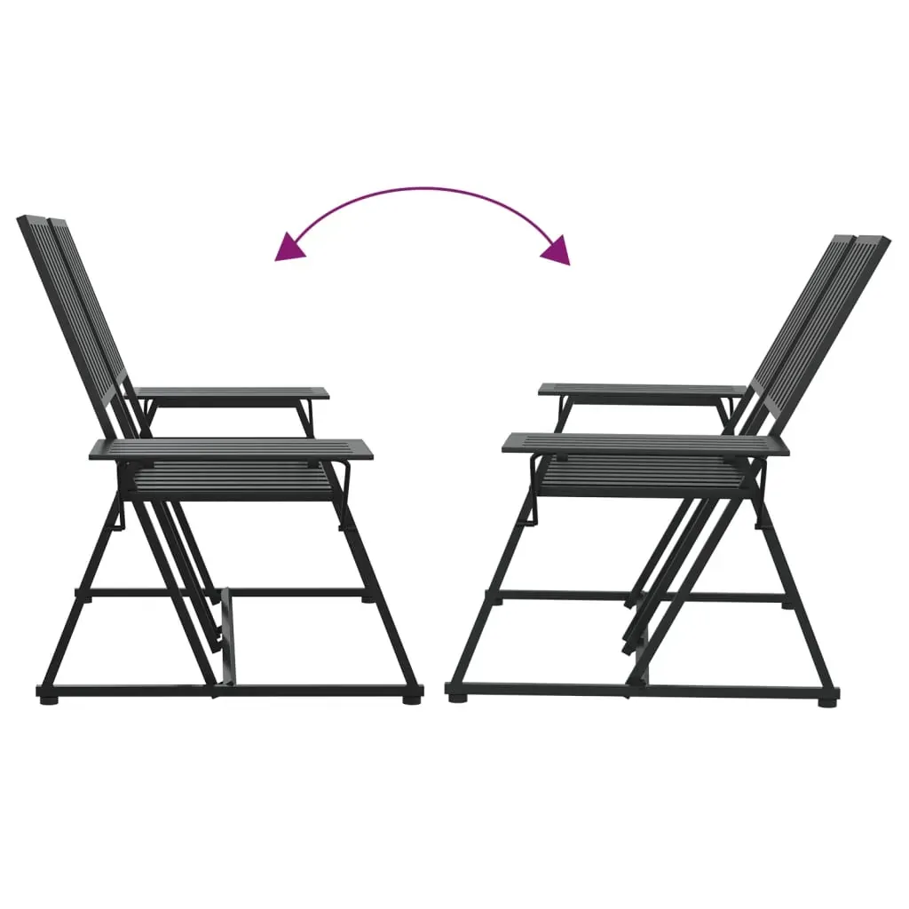 2-Seater Garden Bench 165 cm Black Steel Price