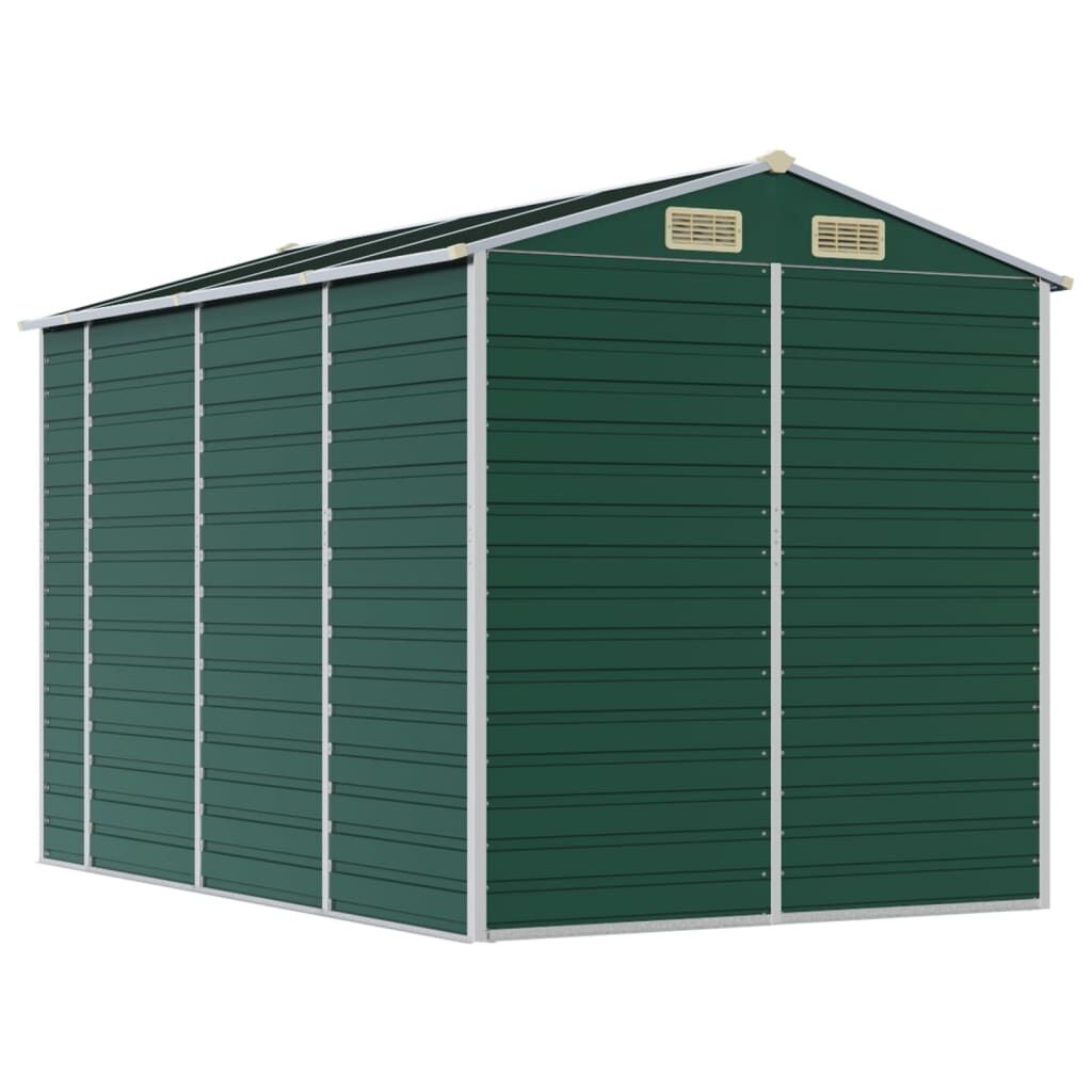 Garden Shed Green 191x300x198 cm Galvanised Steel Price