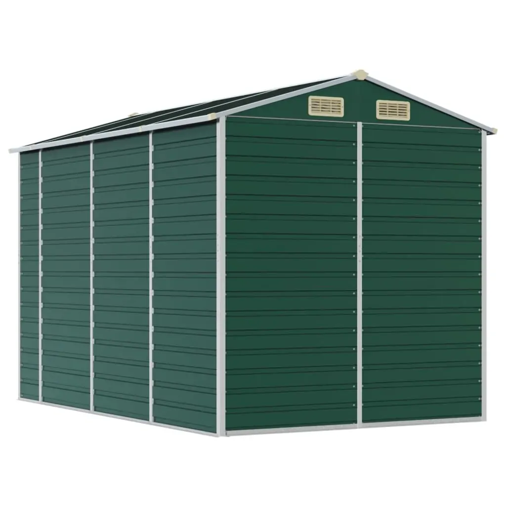 Garden Shed Green 191x300x198 cm Galvanised Steel Price