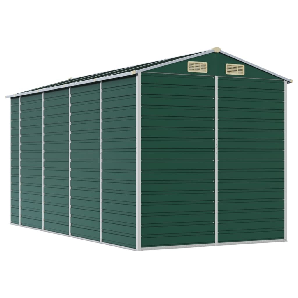Garden Shed Green 191x385x198 cm Galvanised Steel Price