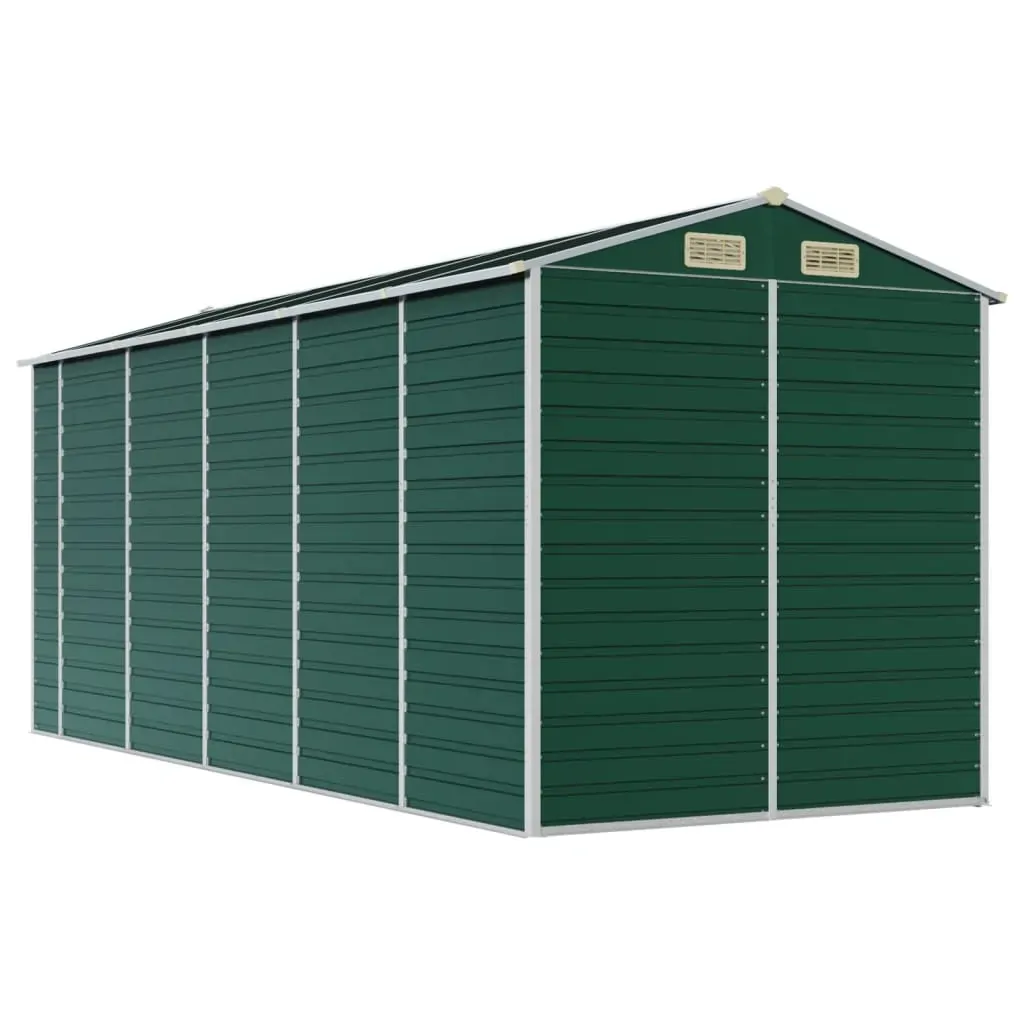 Garden Shed Green 191x470x198 cm Galvanised Steel Price