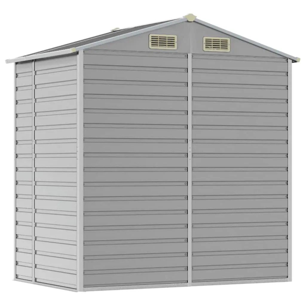 Garden Shed Light Grey 191x130x198 cm Galvanised Steel Price