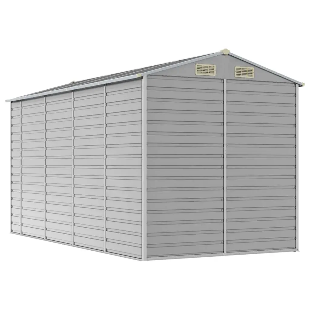 Garden Shed Light Grey 191x385x198 cm Galvanised Steel Price