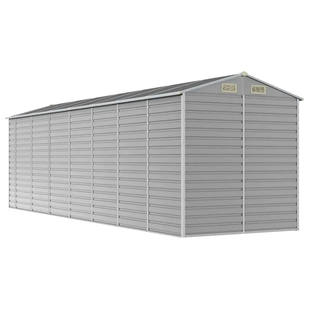 Garden Shed Light Grey 191x640x198 cm Galvanised Steel Price
