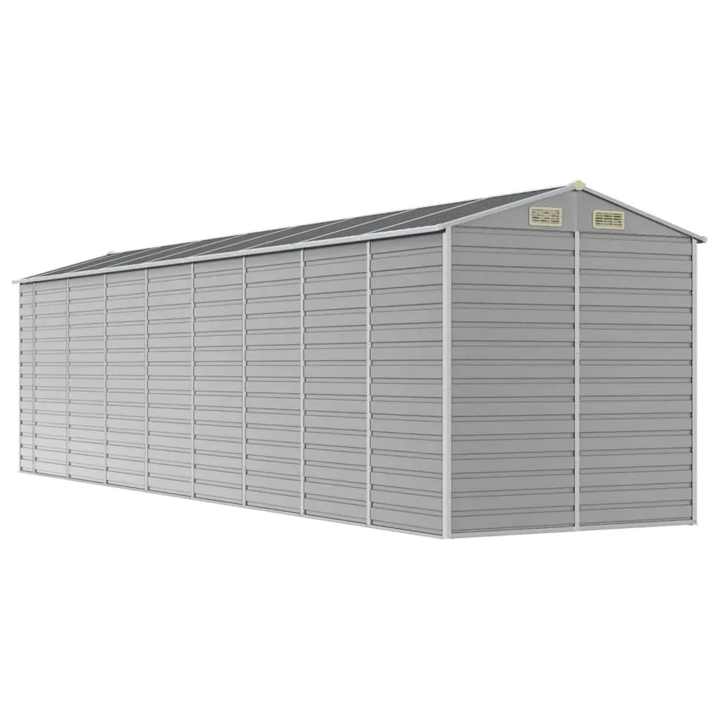 Garden Shed Light Grey 191x725x198 cm Galvanised Steel Price