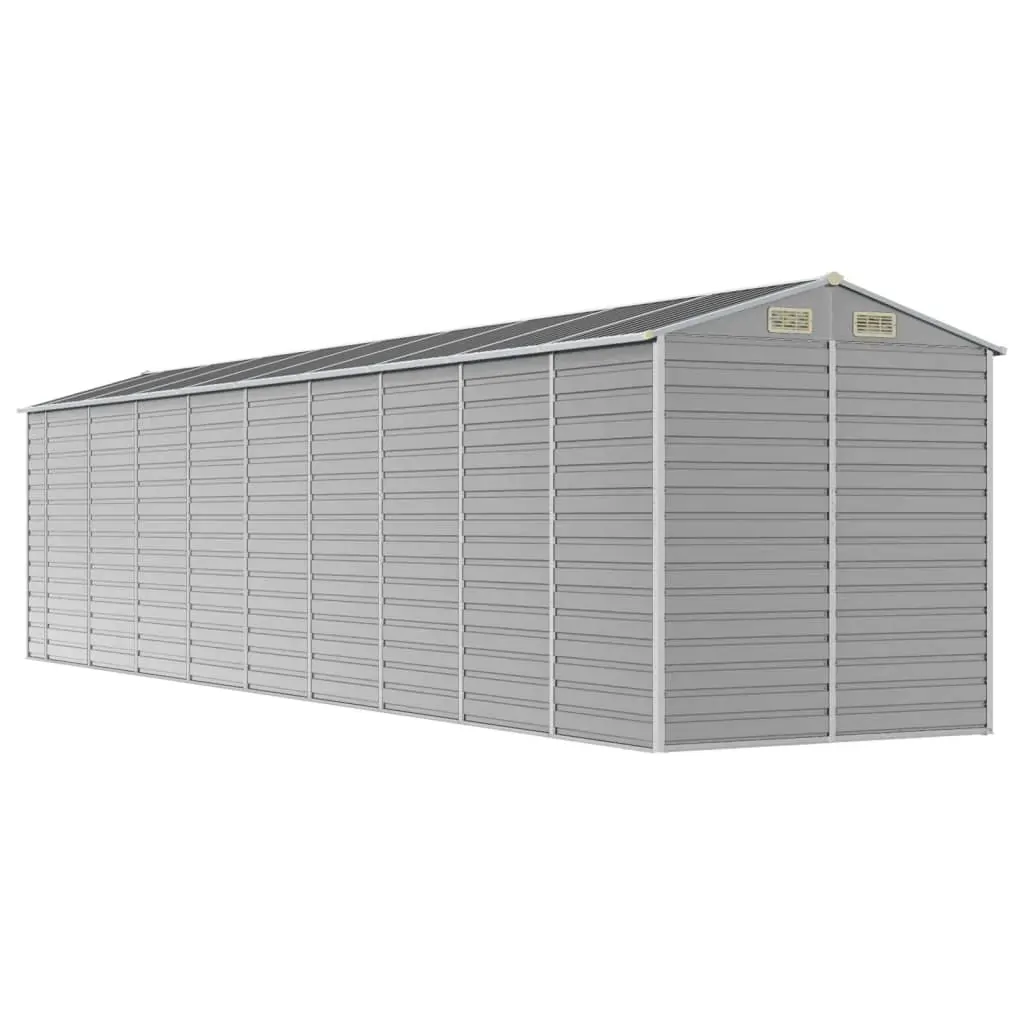Garden Shed Light Grey 191x810x198 cm Galvanised Steel Price