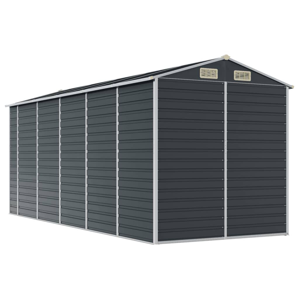 Garden Shed Anthracite 191x470x198 cm Galvanised Steel Price