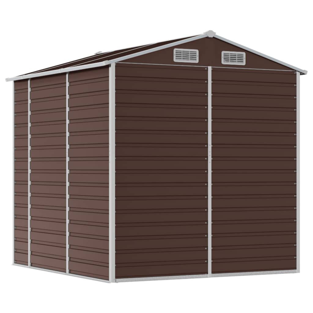 Garden Shed Brown 191x215x198 cm Galvanised Steel Price