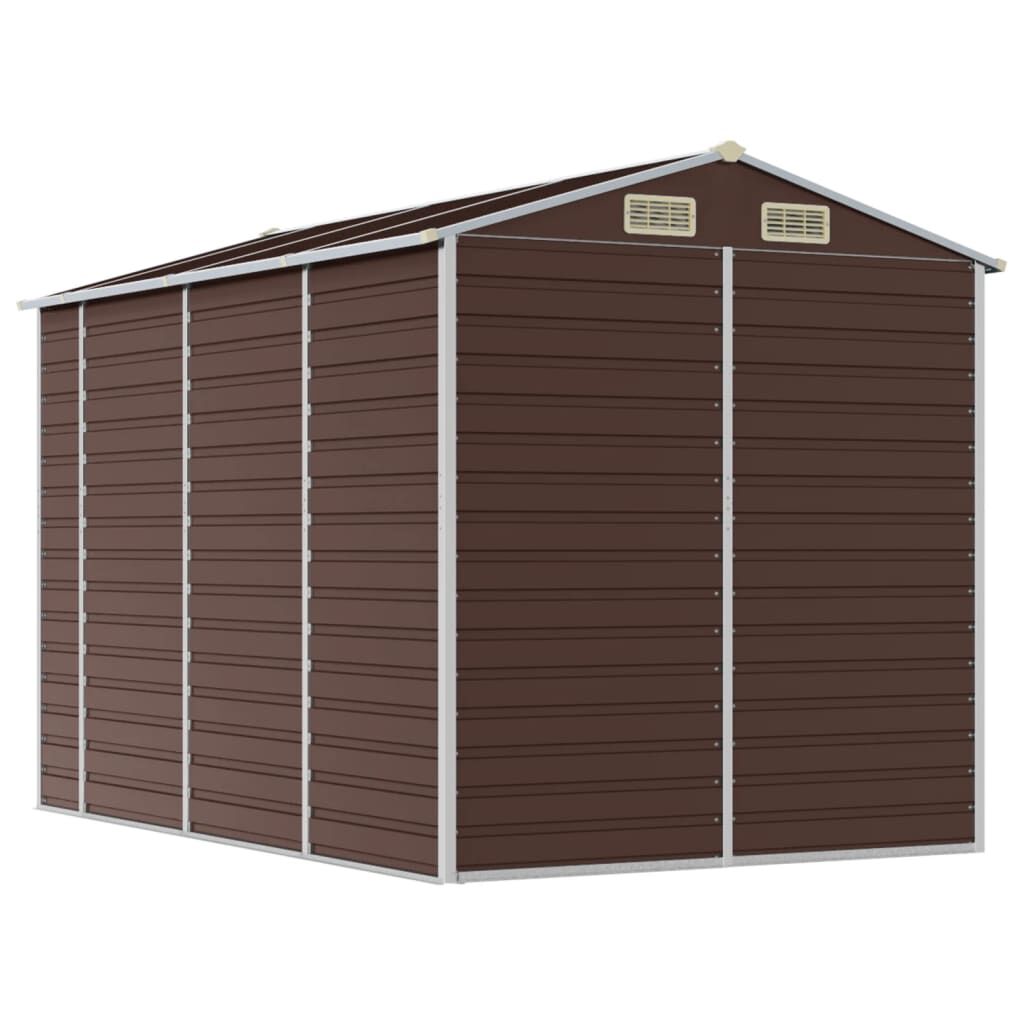 Garden Shed Brown 191x300x198 cm Galvanised Steel Price
