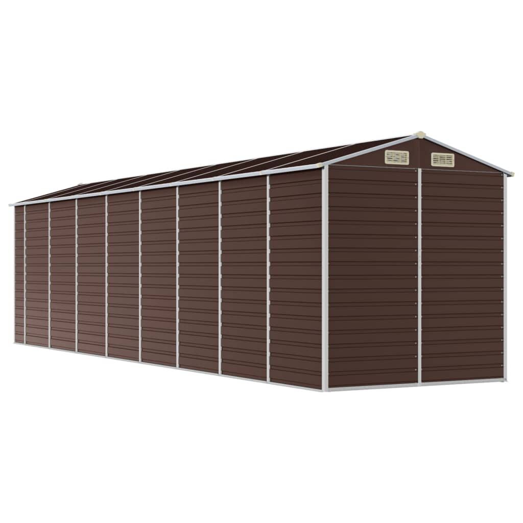 Garden Shed Brown 191x725x198 cm Galvanised Steel Price