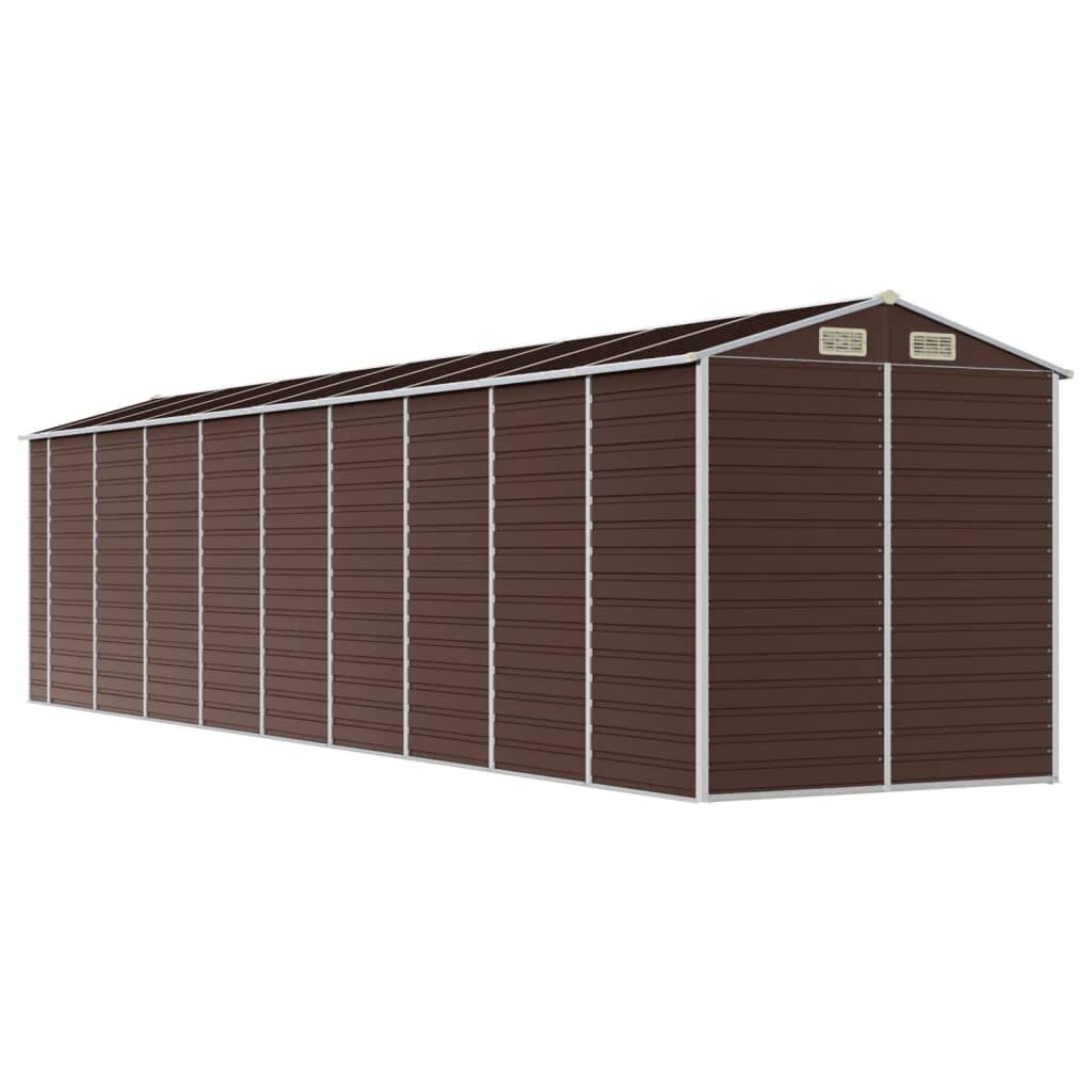 Garden Shed Brown 191x810x198 cm Galvanised Steel Price