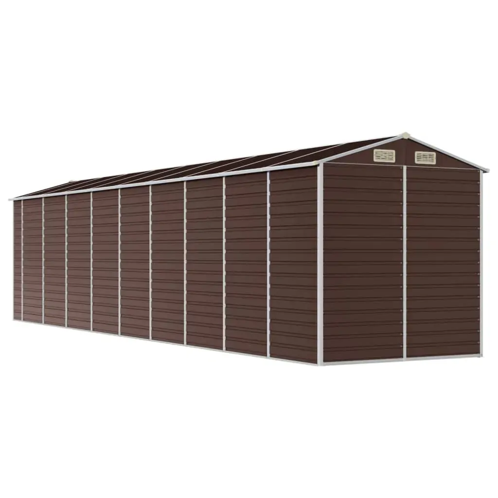 Garden Shed Brown 191x810x198 cm Galvanised Steel Price