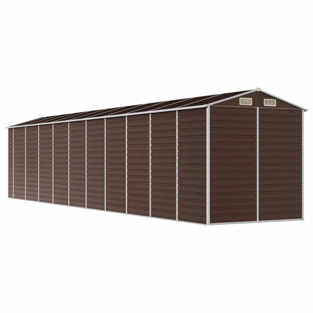 Garden Shed Brown 191x895x198 cm Galvanised Steel Price