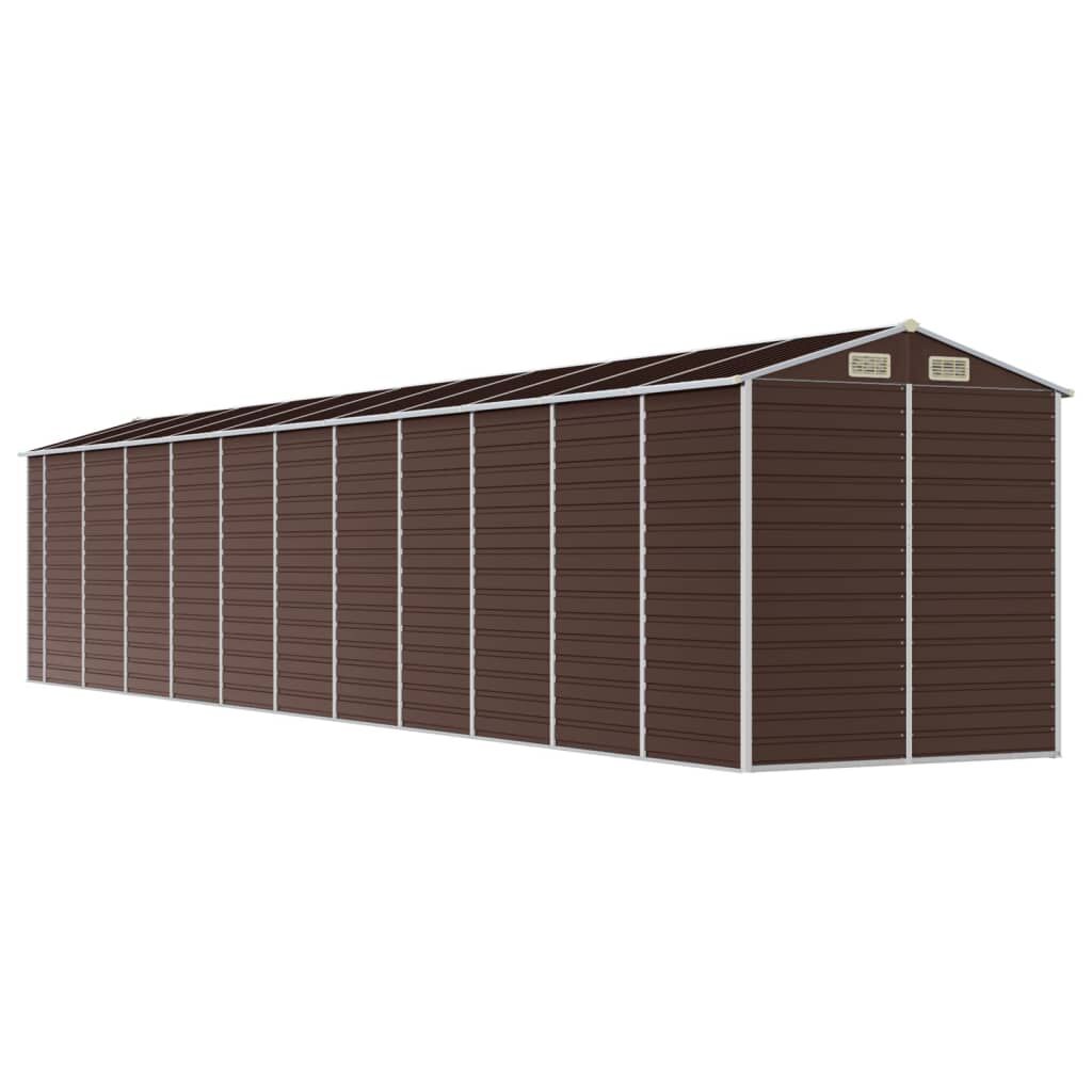 Garden Shed Brown 191x980x198 cm Galvanised Steel Price