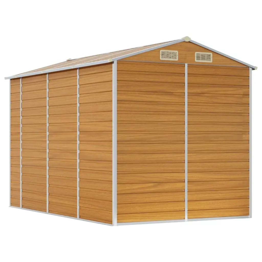 Garden Shed Light Brown 191x300x198 cm Galvanised Steel Price