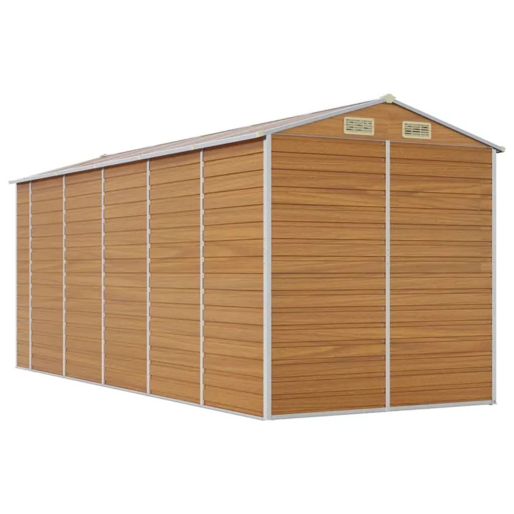 Garden Shed Light Brown 191x470x198 cm Galvanised Steel Price