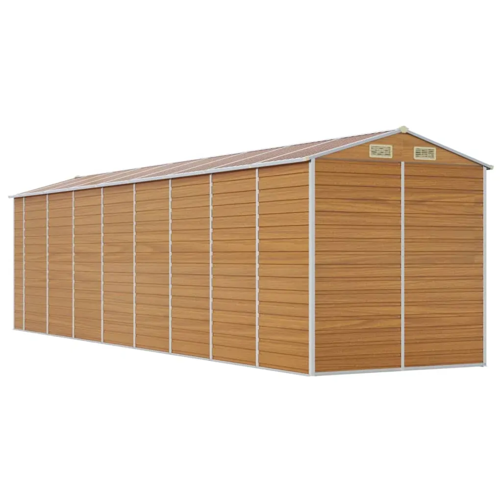 Garden Shed Light Brown 191x725x198 cm Galvanised Steel Price