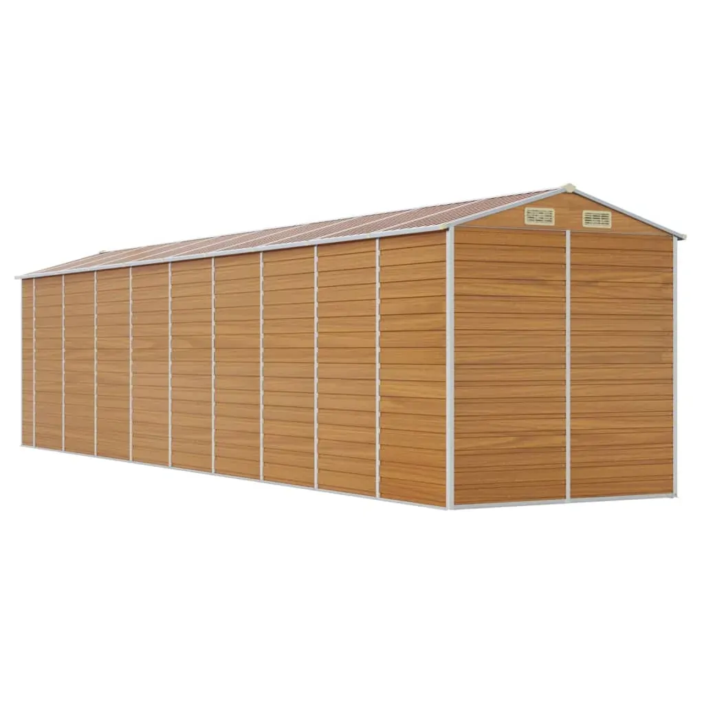 Garden Shed Light Brown 191x810x198 cm Galvanised Steel Price