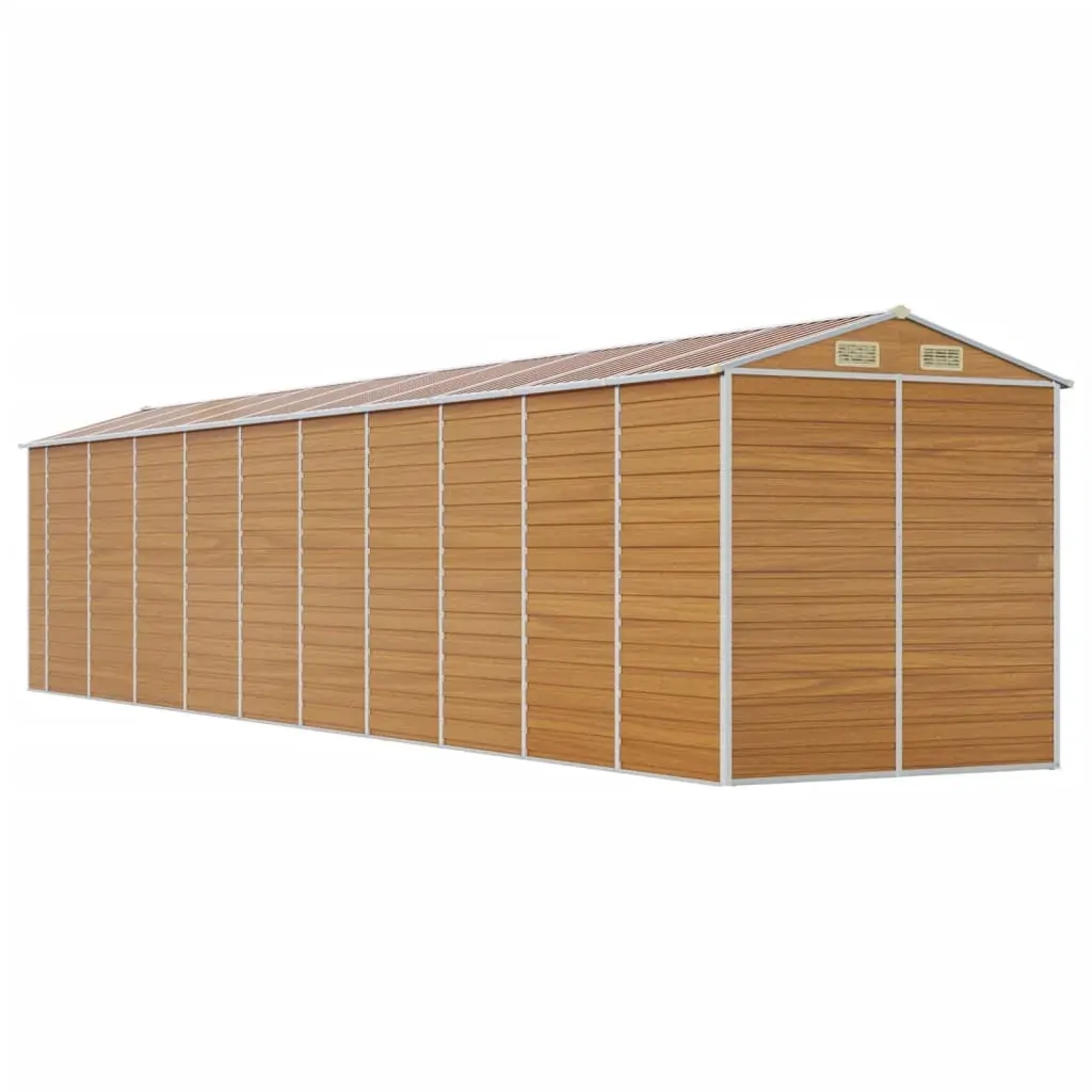 Garden Shed Light Brown 191x895x198 cm Galvanised Steel Price