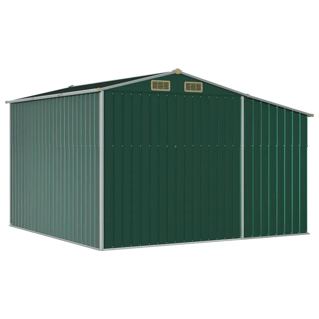 Garden Shed Green 277x279x179 cm Galvanised Steel Price