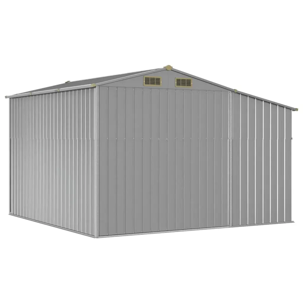 Garden Shed Grey 277x279x179 cm Galvanised Steel Price