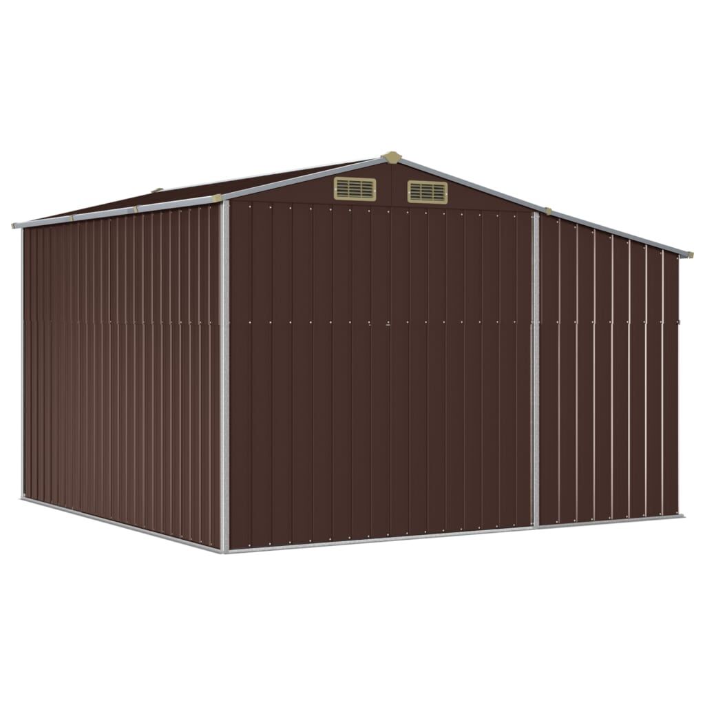 Garden Shed Brown 277x279x179 cm Galvanised Steel Price