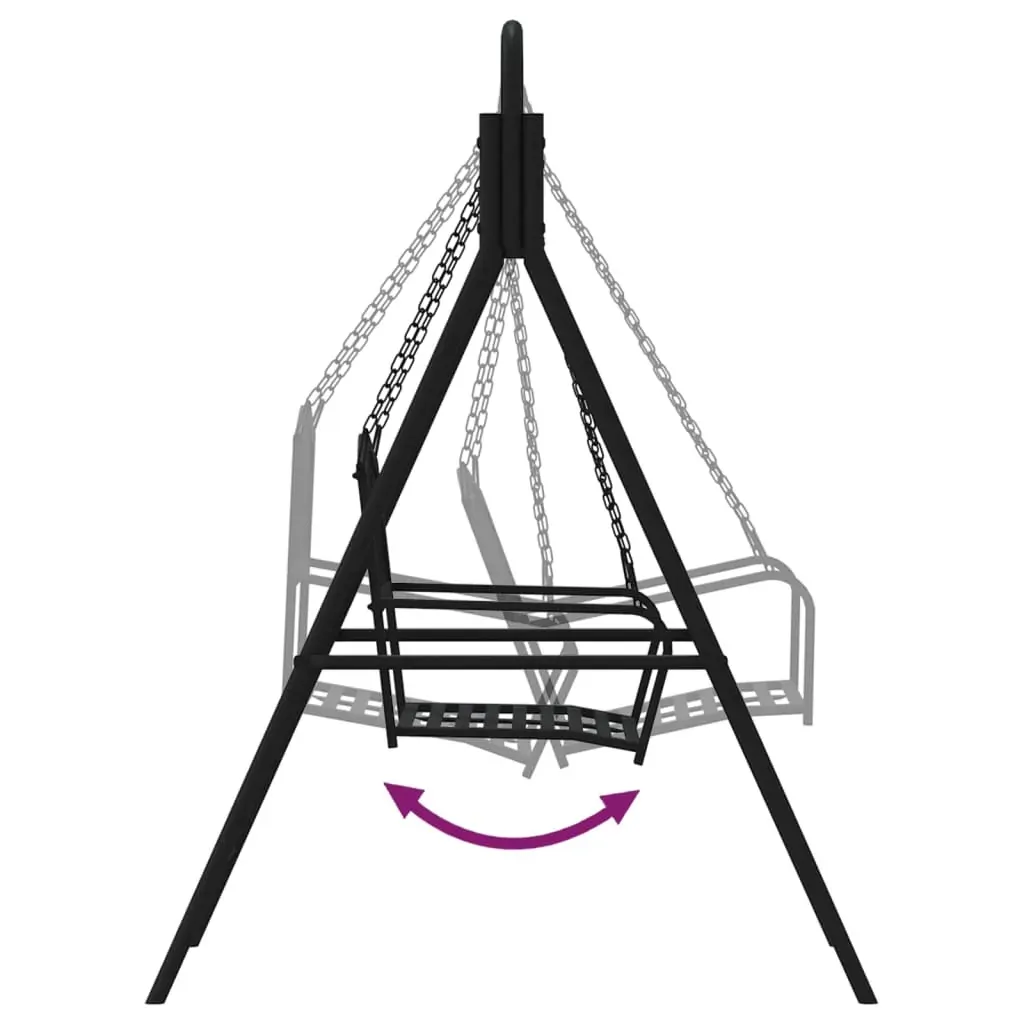 Swing Bench 124 cm Black Steel Price