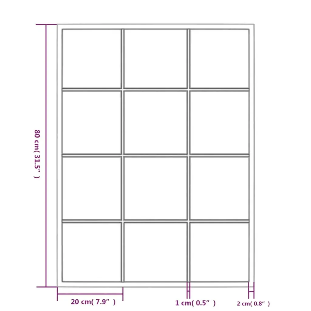Wall Mirrors 3 pcs Black 80x60 cm Metal Price