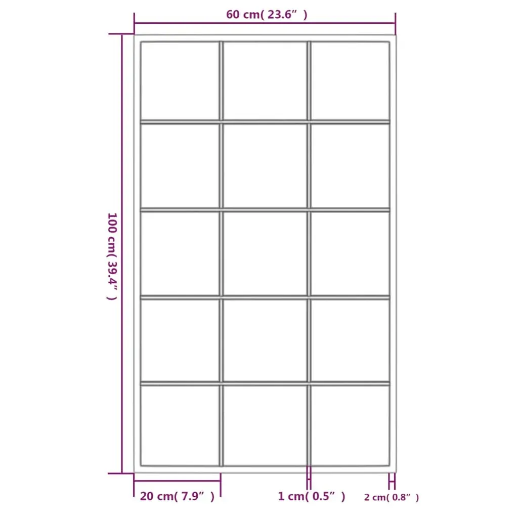 Wall Mirrors 4 pcs Black 100x60 cm Metal Price
