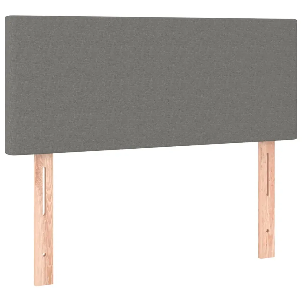 Box Spring Bed with Mattress&LED Dark Grey 100x200cm Fabric Price