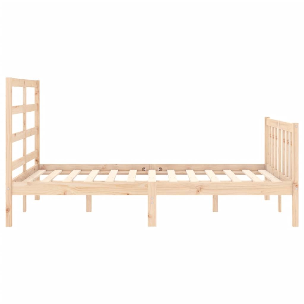 Bed Frame without Mattress 135x190 cm Solid Wood Pine Price