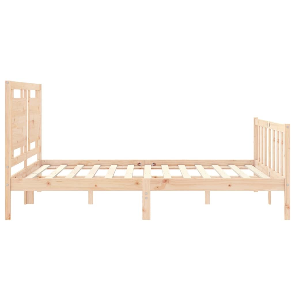 Bed Frame without Mattress 150x200 cm Solid Wood Pine Price