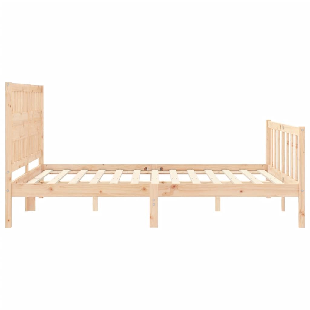 Bed Frame without Mattress 150x200 cm Solid Wood Pine Price