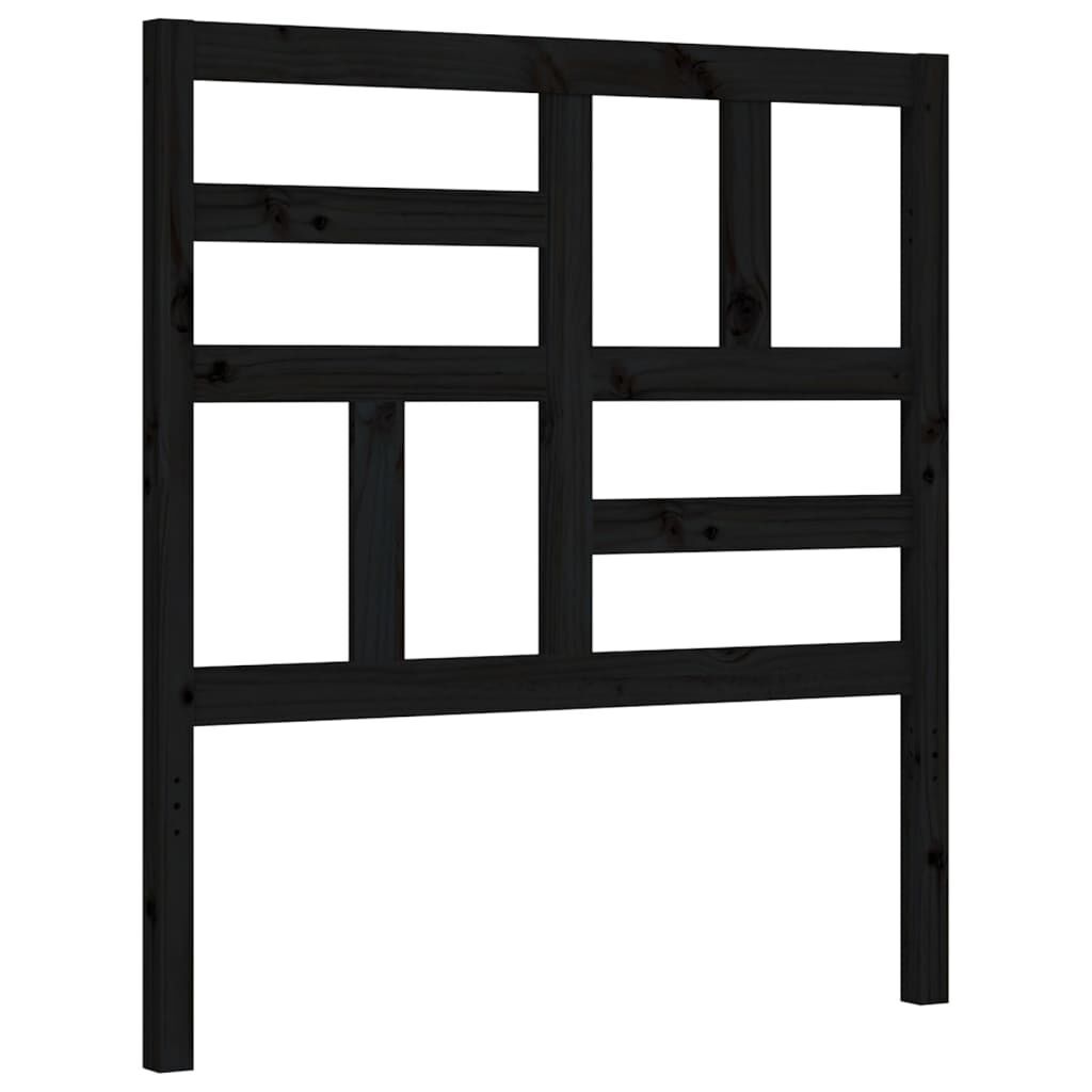 Bed Frame without Mattress Black 90x190 cm Solid Wood Pine Price