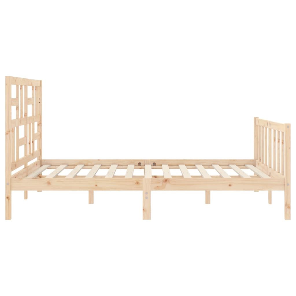 Bed Frame without Mattress 150x200 cm Solid Wood Pine Price