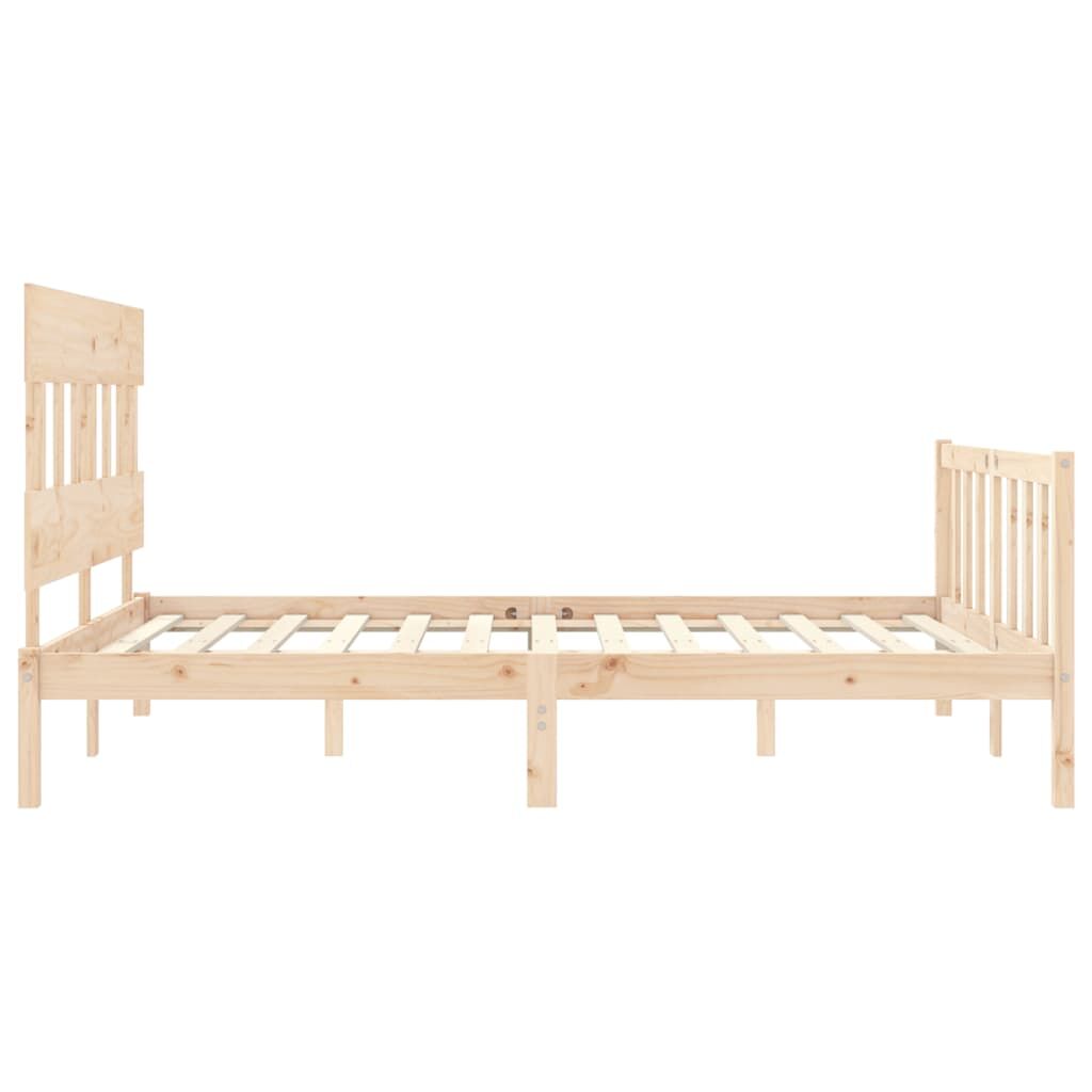 Bed Frame without Mattress 150x200 cm Solid Wood Pine Price