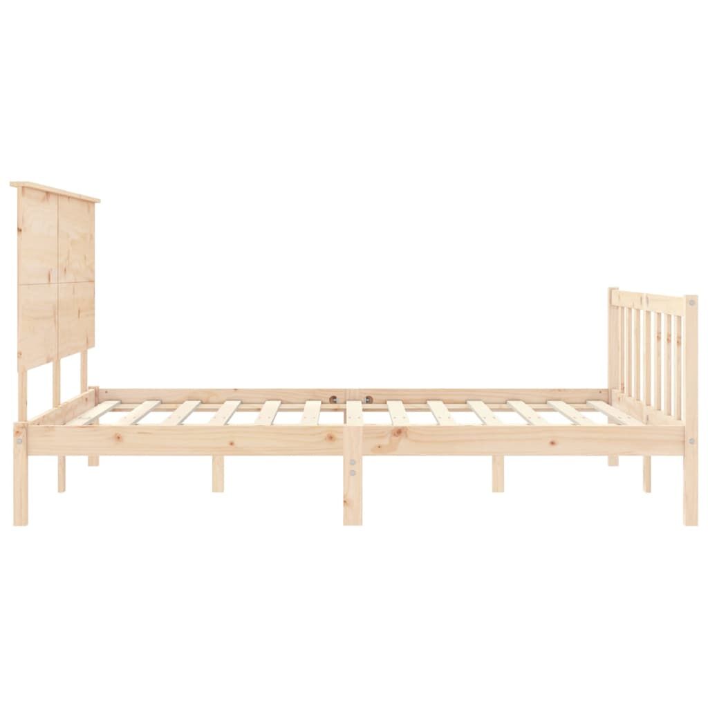 Bed Frame without Mattress 150x200 cm Solid Wood Pine Price