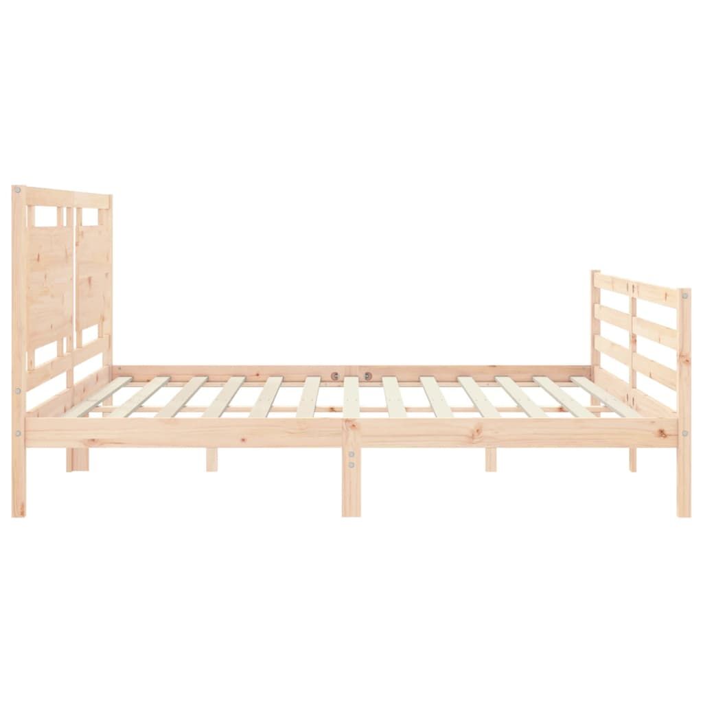 Bed Frame without Mattress 183x203 cm King Solid Wood Price