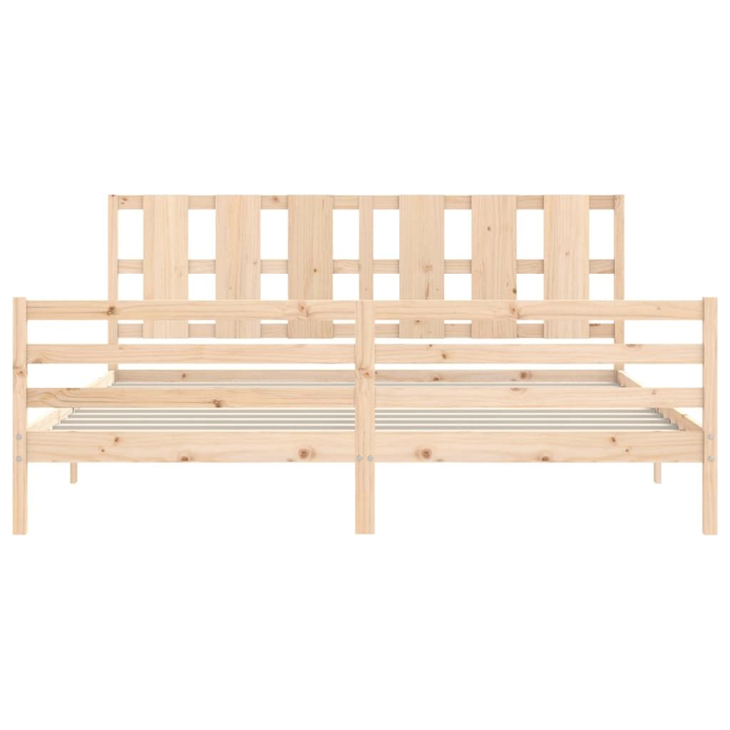 Bed Frame without Mattress 183x203 cm King Solid Wood Price