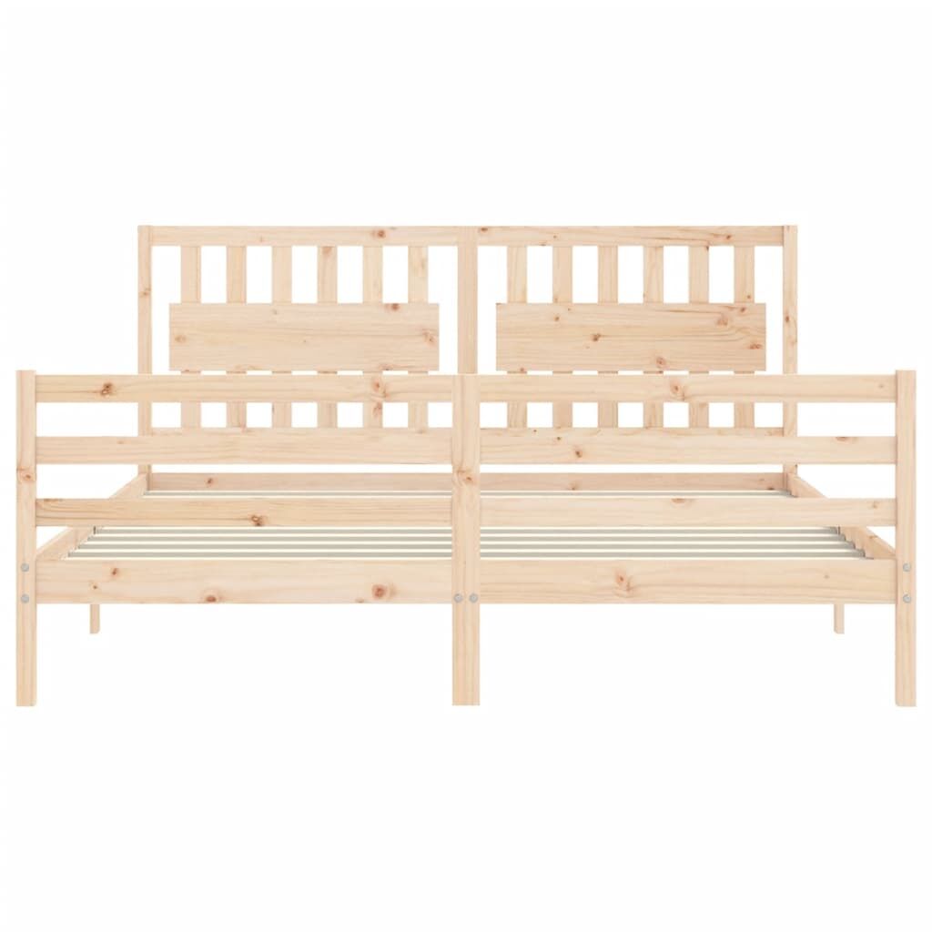 Bed Frame without Mattress 183x203 cm King Solid Wood Price