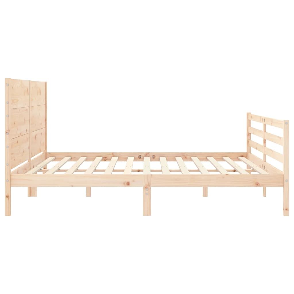 Bed Frame without Mattress 183x203 cm King Solid Wood Price