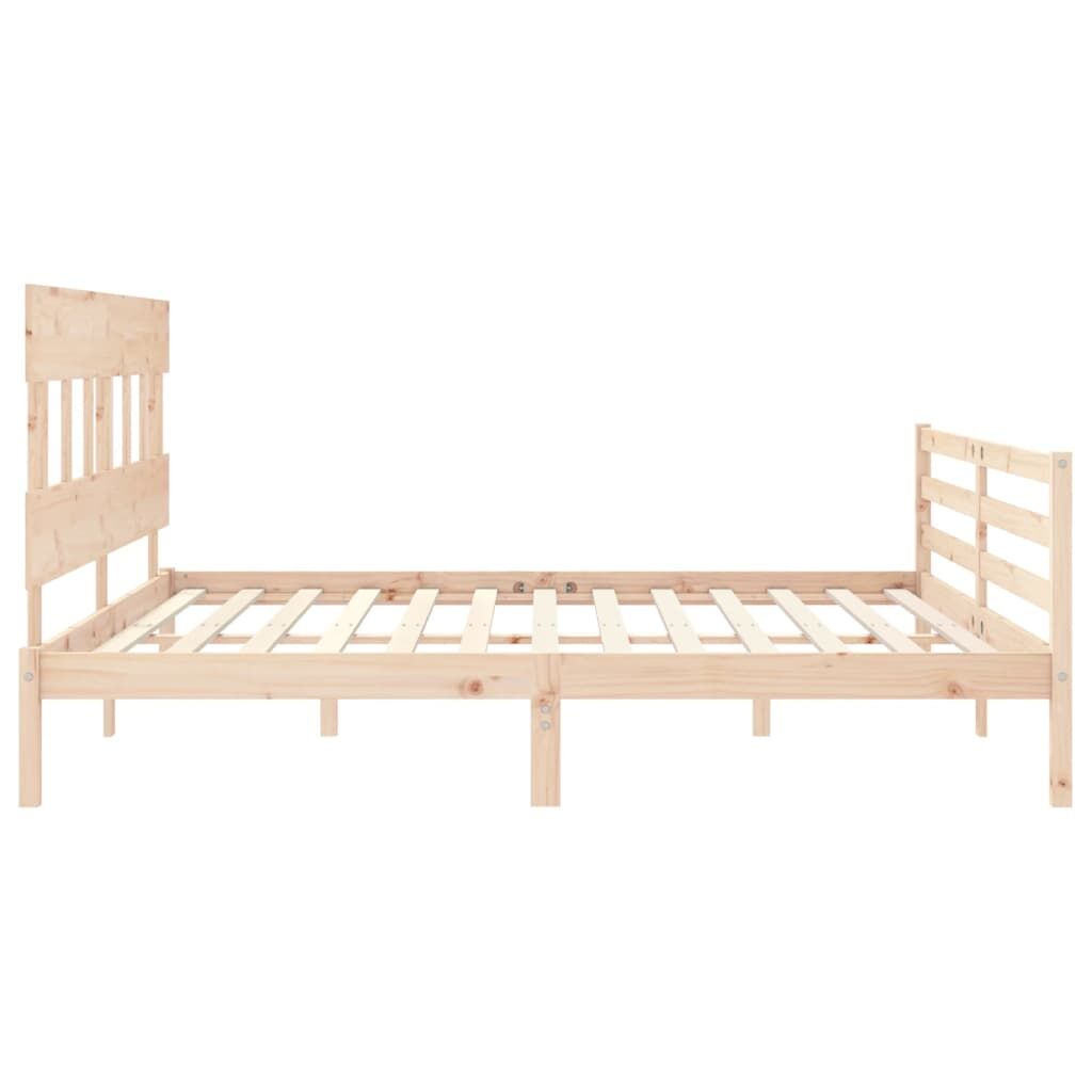 Bed Frame without Mattress 183x203 cm King Solid Wood Price