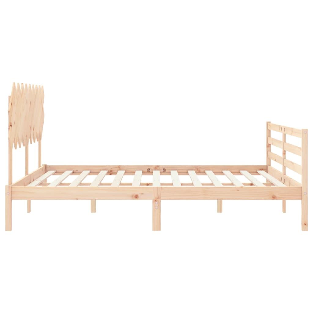 Bed Frame without Mattress 183x203 cm King Solid Wood Price