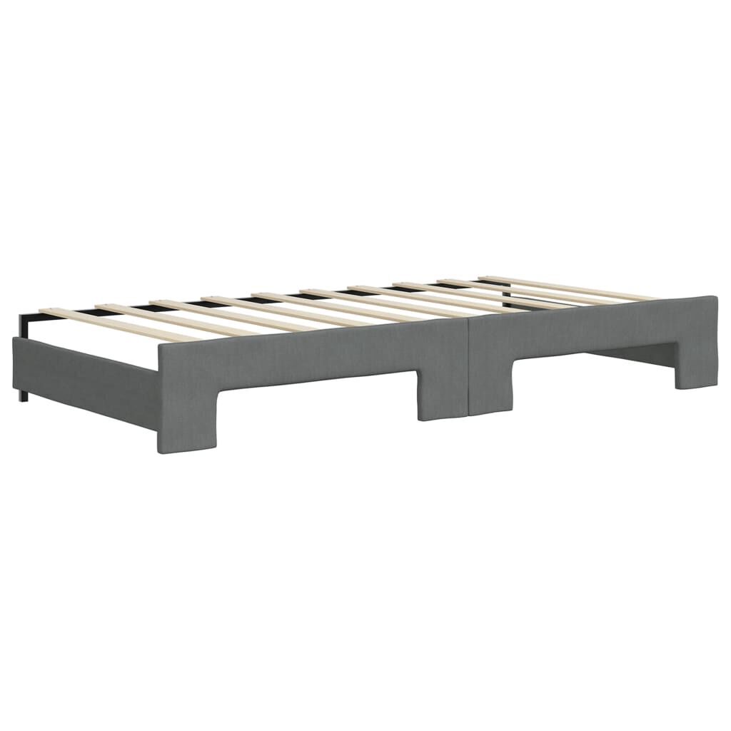 Daybed with Trundle&Drawers without Mattress Dark Grey 90x190 cm Price