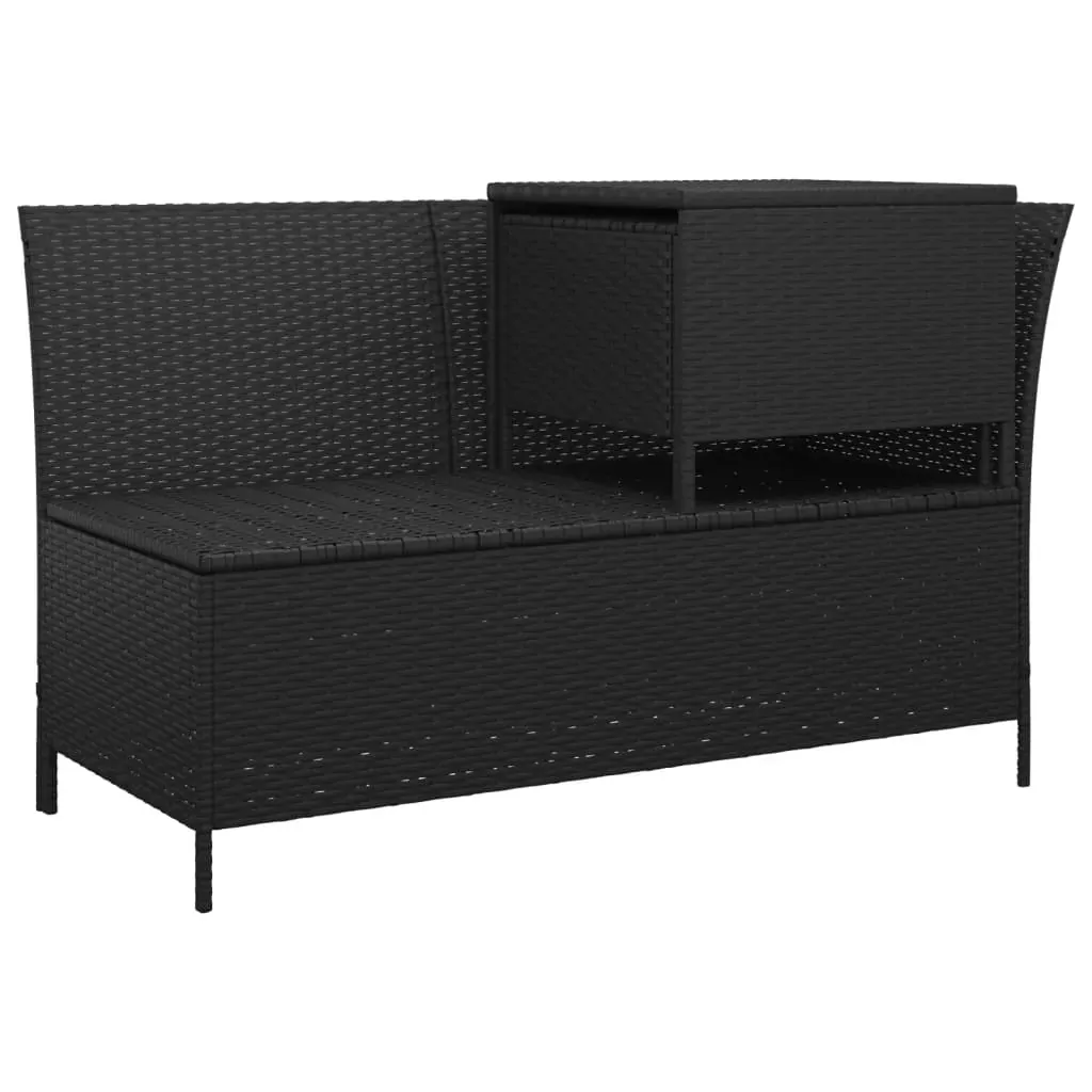 3 Piece Garden Lounge Set with Cushions Black Poly Rattan Price