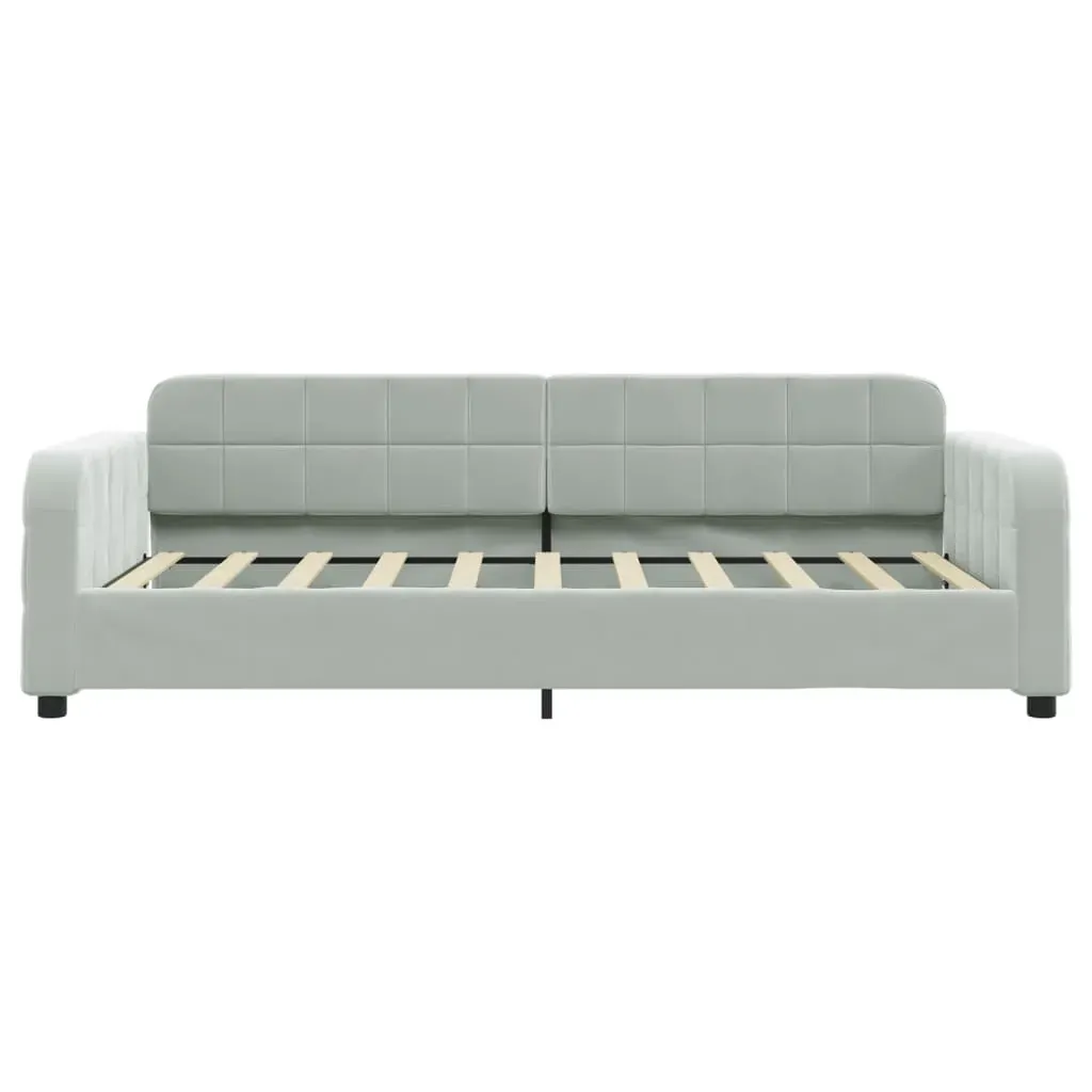 Daybed with Trundle without Mattress Light Grey 90x190 cm Price