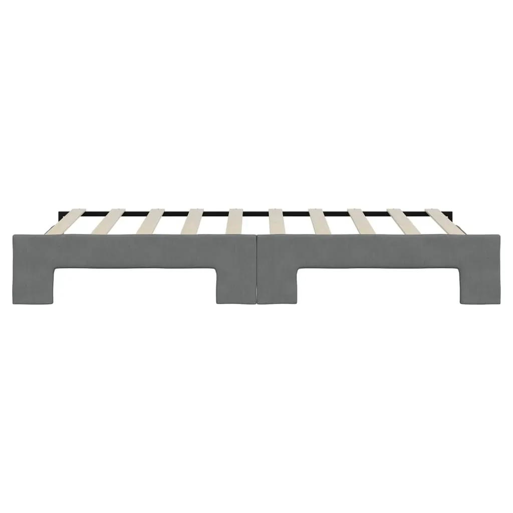 Daybed with Trundle without Mattress Dark Grey 90x190 cm Price